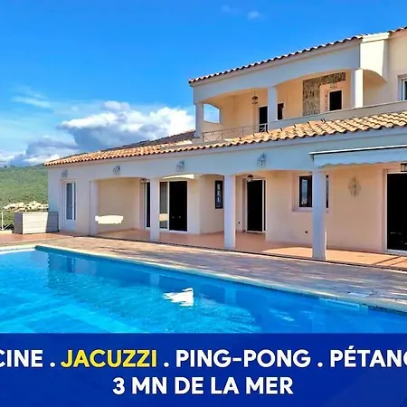 Avec Piscine Et Jacuzzi 3 Min 度假居